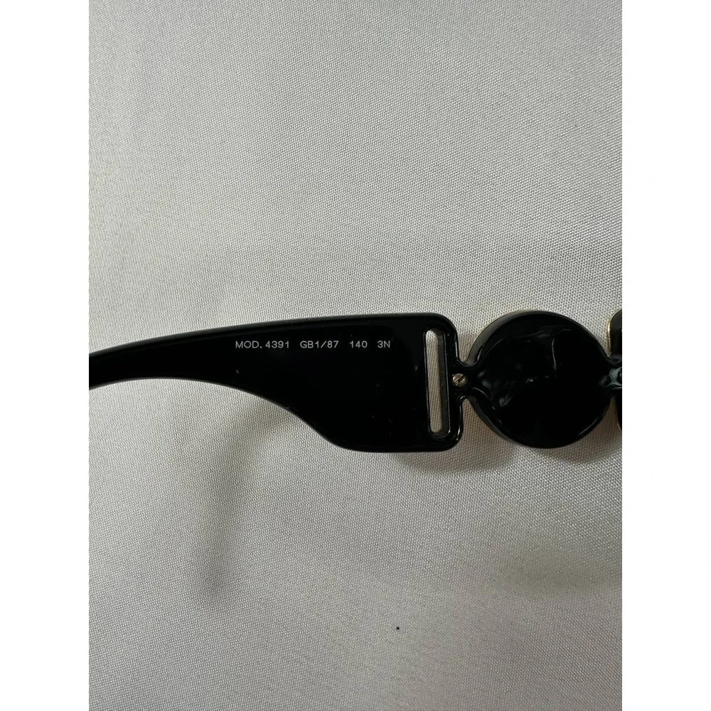 Versace Sunglasses Black Gold Shield Pilot Medusa Biggie MOD VE 4391 GB1/87
